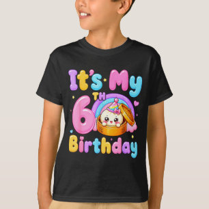 6e verjaardag meisje kawaii dumpling anime verjaar t-shirt