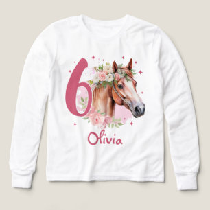 6e verjaardag meisje paard pastel roze zes jaar