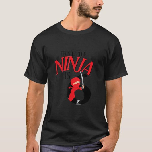 6e Verjaardag Ninja Zesde 6 Jaar Oude Ninja Party T-shirt (Voorkant)