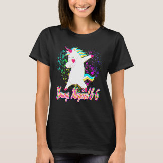 6e verjaardag outfit Dabbing Unicorn Jong Magisch  T-shirt