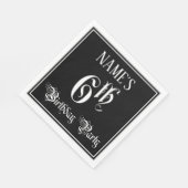 6e verjaardag Partij - Fancy Manuscript + de Naam Servet (Hoek)