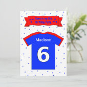 6e verjaardag persoonlijke feestelijke uitnodiging (Staand voorkant)