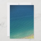 6e Verjaardag Pool Party Blue Water Seashore Beach Kaart (Achterkant)