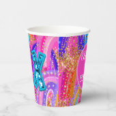6e verjaardag regenboog papieren bekers (Rechts)