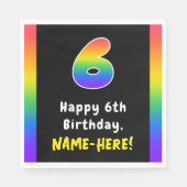 6e verjaardag: Regenboogspectrum # 6, Aangepaste n Servet (Voorkant)