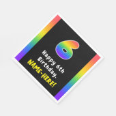 6e verjaardag: Regenboogspectrum # 6, Aangepaste n Servet (Hoek)