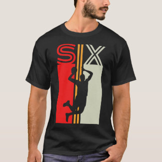 6e verjaardag Retro Basketball 6 jaar oud Jongen m T-shirt