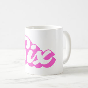 6e verjaardag retro meisje koffiemok