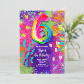 6e Verjaardag Schilderfeestje Kaart (Staand voorkant)
