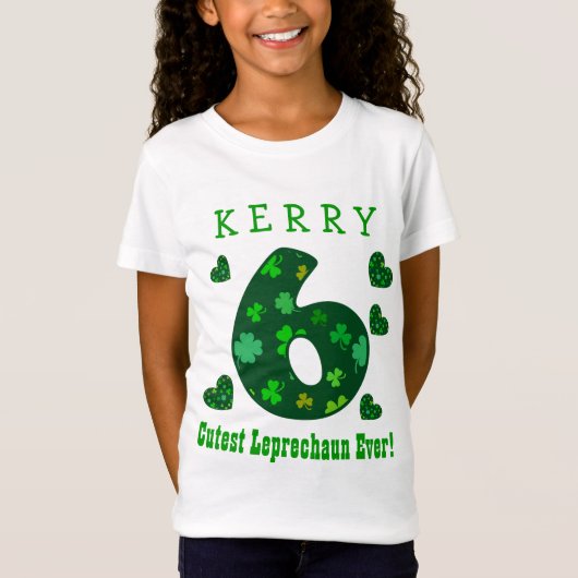 6e verjaardag St Patrick's Cutest Leprechaun Ever  T-shirt (Voorkant)