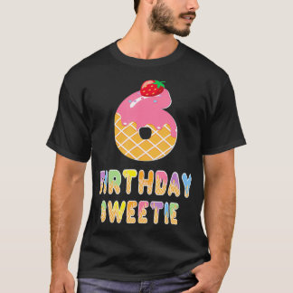 6e verjaardag Sweetie Waffle Lover Girl 6 T-shirt