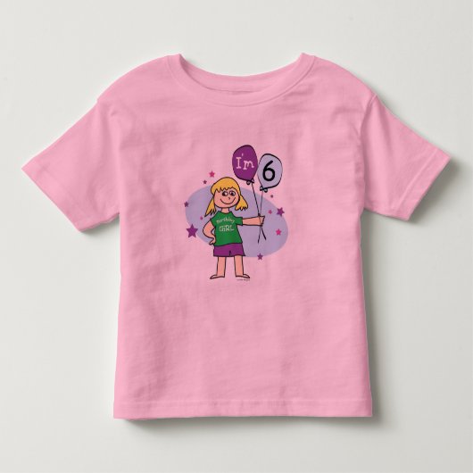 6e verjaardag T-shirt (Voorkant)