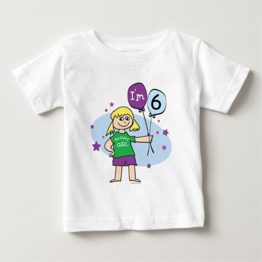 6e verjaardag T-shirt (Voorkant)