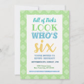 6e verjaardag uitnodiging Gezegden (Voorkant)