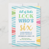 6e verjaardag uitnodiging Gezegden (Voorkant)