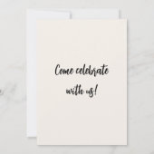 6e verjaardag uitnodiging minimalist - nummer 6 (Achterkant)