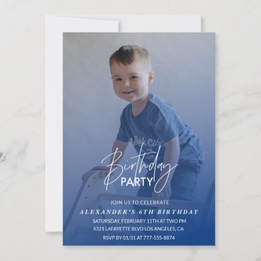 6e verjaardag uitnodiging Verjaardagsfeest Foto jo (Voorkant)