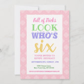 6e verjaardag Uitnodigingslogans Kaart (Voorkant)