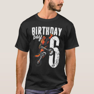 6e verjaardag van de 6-jarige Dirt Bike M T-shirt