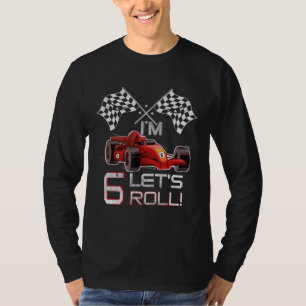 6e verjaardag van de 6-jarige koningswagen t-shirt