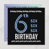 6e verjaardag van de Gematigde Blauw en Zwarte G20 Kaart (Voorkant / Achterkant)