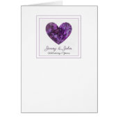 6e verjaardag van de ijzerbruiloft paars hart (Voorkant)