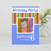 6e verjaardag van de uitnodigingen van de Partij v (Staand voorkant)