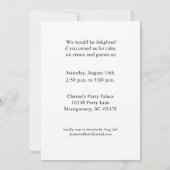 6e verjaardag van de uitnodigingen van de Partij v (Achterkant)