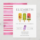 6e verjaardag van de zomerpapegaai kaart (Voorkant / Achterkant)