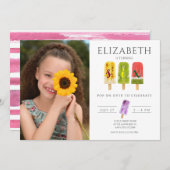 6e verjaardag van de zomerpapegaai kaart (Voorkant / Achterkant)