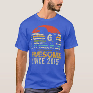 6e verjaardag van Dinosaur 6 jaar oude jongen Kind T-shirt