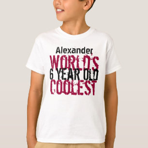 6e verjaardag van het cadeautje van de 6 jaar ouds t-shirt
