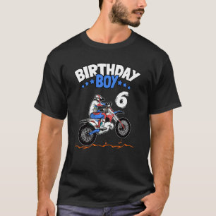 6e verjaardag van het kind Dirt Bike Kinderen 6 ja T-shirt
