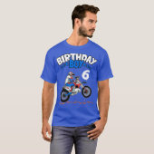 6e verjaardag van het kind Dirt Bike Kinderen 6 ja T-shirt (Voorkant volledig)
