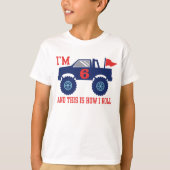 6e verjaardag van het Monster Truck T-shirt (Voorkant)