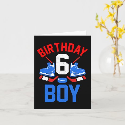 6e verjaardag voor meisjes jongens 6 jaar oud ijsh kaart (Gele Bloem)