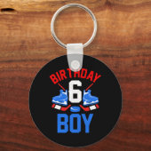 6e verjaardag voor meisjes jongens 6 jaar oud ijsh sleutelhanger (Voorkant)
