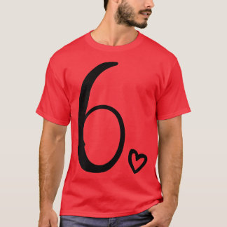 6e verjaardag voor meisjes Si nummer 6 jaar oud T-shirt