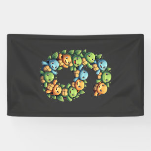 6e verjaardag Zeeschildpad Thema Feest 6 jaar Spandoek