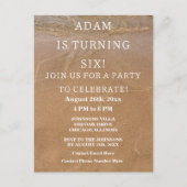 6e verjaardagsfeest Sandy Beach Ocean Custom Age Briefkaart (Voorkant)