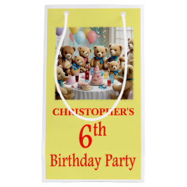 6e verjaardagsfeestje Teddy Bears Party Klein Cadeauzakje