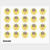 6e verjaardagsfeestje Teddy Bears Party Ronde Sticker (Vel)