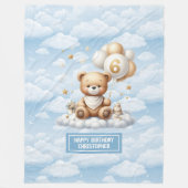 6e verjaardagsjongensdeken met waterverf Teddy Fleece Deken (Voorkant)