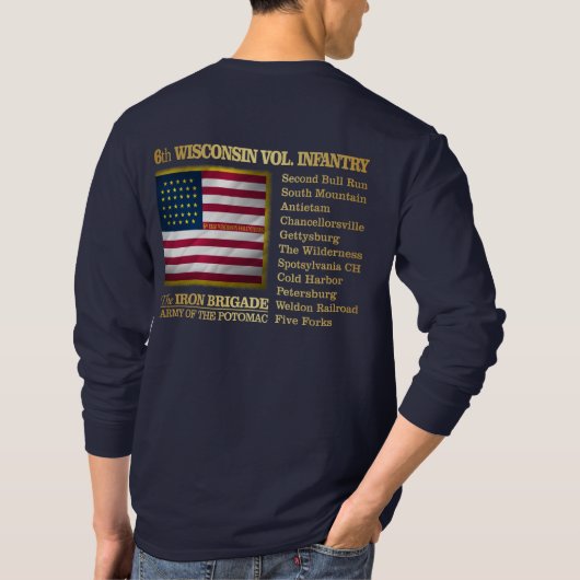 6e Wisconsin Volunteer Infantry T-shirt (Achterkant)