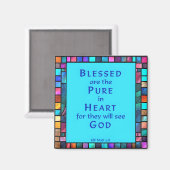 6e zaligheid van Jezus' preek op de berg Magneet (Voorkant / Achterkant)