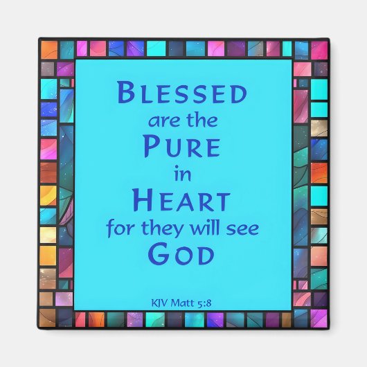 6e zaligheid van Jezus' preek op de berg Magneet (Voorkant)