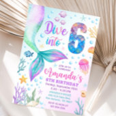 6e zeemeermin uitnodiging, Duik in zes zeemeermin  Kaart