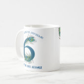 6th Anniversary Peacock Feather Customizable Koffiemok (Voorkant links)