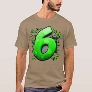 6th Birthday Comic Style 6 Year Old Boy 6th Birthd T-shirt