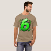 6th Birthday Comic Style 6 Year Old Boy 6th Birthd T-shirt (Voorkant volledig)